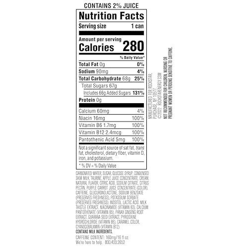 Rockstar, Boom Energy Drink with Caffeine and Taurine Packaging May Vary, Whipped Strawberry, 16 Fl Oz (Pack of 12)