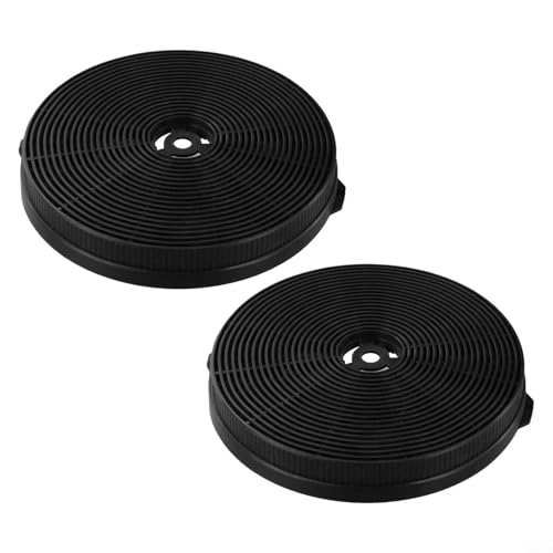 Filtro de carbono para campana extractora de cocina, piezas de repuesto, sistema de purificación de aire, elementos de filtro absorbentes, 175 x 24 mm, paquete de 2 unidades, color negro