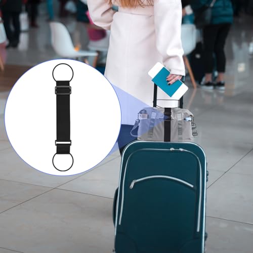 Image of 2pc Luggage Strap, Nylon Backpack Bag Straps for Luggage Travel Suitcase Elastic Bungee Strap Adjustable Suitcase Belt Stylish Luggage Strap for Carry on Bag Practical Travel Accessories