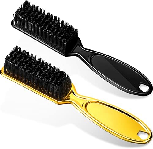 Patelai 2 Pcs Barber Blade Cleaning Brush, Black, Gold