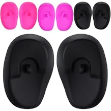 Silicone Ear Protectors, 4pairs Anti-Slip Ear Covers Waterproof Ear Protective Cover for DIY Hair Dye, Washing Hair, Shower