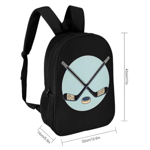 Hockey Sticks Classic 17 Inch Backpack Travel Daypack Casual Shoulder Bag with Adjustable Strap for Men Women2