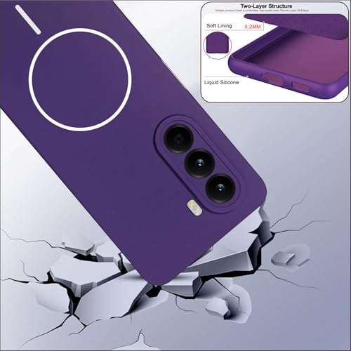Image of Silicone Back Cover Case for OnePlus Nord CE6 Lite | Soft Micro-Fibre Lining Inside | Magsafe Print On Back Side Camera Protection Bump | Shockproof Case for