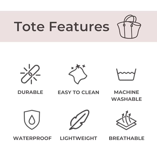 POPUPS Large Neoprene Tote Bag for Women - Everyday Designer Handbag for Travel Work and Beach with Pockets and Zipper Pouch 5