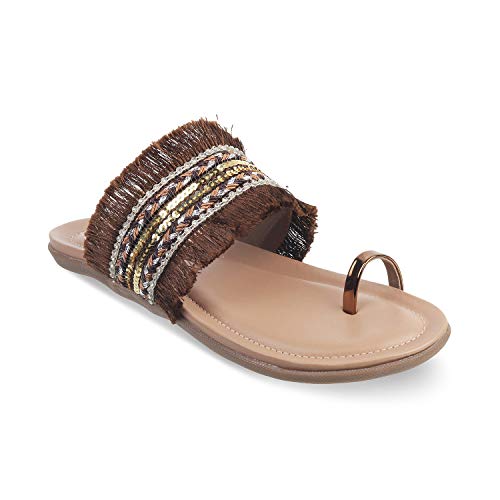 Image of SOLE HEAD Bronze Women Flat Sandal