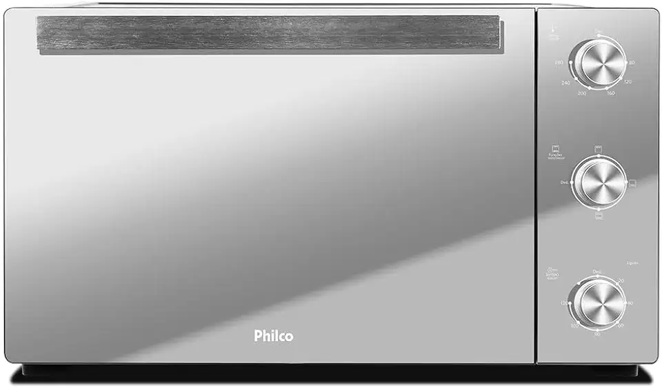 Forno Elétrico Philco 50l Cinza Espelhado Full Glass PFE50PE 220V