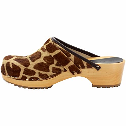Image of Bjork Maja Wood Open Back Leather Clogs