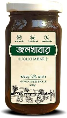 JOLKHABAR | AAM er Misti ACHAR 500gm Pack | Mango Sweet Pickle | Authentic Traditional Handmade | Bengali Recipe | 500gms