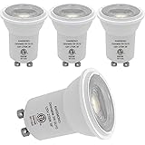 KAKEMONO Dimmable MR11 GU10 Base LED Bulb 35mm Mini/Small Spotlight 120V 3W Track Light, 20watt 35W Halogen Equivalent, Warm White 2700K, Pack of 4