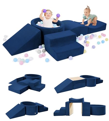 Elftopia Foam Climbing Blocks with Ball Pit Designed for Toddlers Aged 1-3 -Great for Indoor Crawling Inside Foam Playground Set for Little Ones to Active Playing -Balls NOT Included Beige product thumbnail 12
