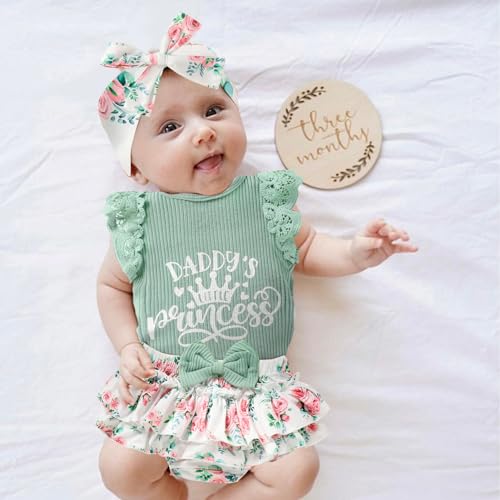 Newborn Baby Girl Clothes Infant Ruffles Romper Shorts Set Floral Summer Outfits Cute Baby Clothes Girl2