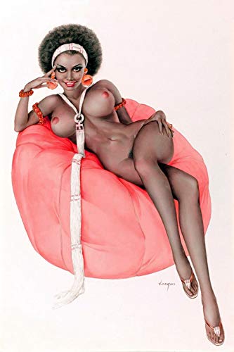 SAVA 199484 Nude African American Pin up Girl by Vargas Decor Wall 36x24 Poster Print