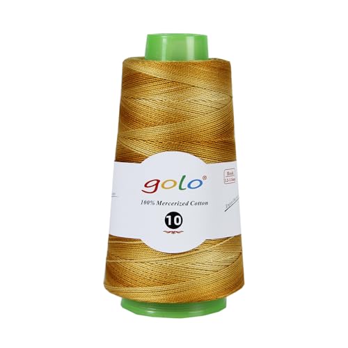 Image of golo Crochet Thread Size10 1.76oz 310yd Yarn for Hand Knitting Space-Dyed Yarn D10