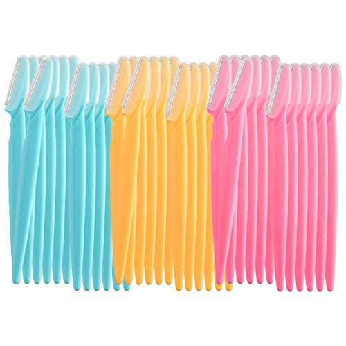 FEPITO 39 Pcs Sourcils Rasoir Shaper Rasoirs Tondeuses pour Femmes et Hommes Visage Épilateurs Polyvalent Exfoliant Visage Rasoir