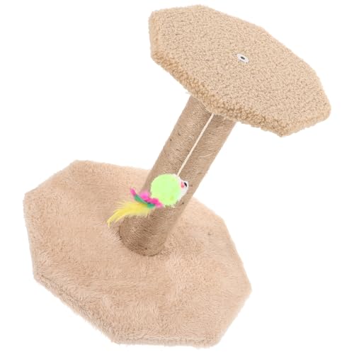 Rascador para gatos con bola colgante resistente de sisal miniatura 1
