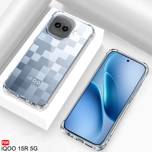 Image of TheGiftKart Crystal Clear Back Cover Case for iQOO 15R 5G | Shockproof Soft TPU Case | Cushioned Edges for Ultimate Protection Back Cover Case for iQOO 15R 5G (TPU, Transparent)