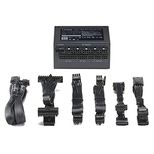 V 1100 SFX Platinum - Spina EU, 80 Plus Platinum, Alimentatore Modulare, per Case da Mini-ITX a ATX, Supporto Full ATX 3.0, Ventola FDB Silenziosa 92mm, 10 Anni di Garanzia - 1100 W - Alimentatore - Immagine 7