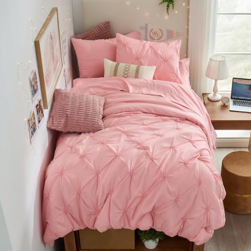 Image of BEDELITE Twin XL Comforter Set Pink,Lightweight & Soft Comforter | 5 Pc Bed in a Bag,Boho Bedding, Warm & Cute Bed Set for All Season,with Comforter,Flat & Fitted Sheets,1 Pillowcase & 1 Sham