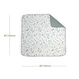 CREVENT 102x102 cm (40x40 cali) 100% Bawełniany Muślinowy Koc dla Noworodków, Niezbędny na Prysznic dla Niemowląt, Prezent na Urodziny - Zielone Liście