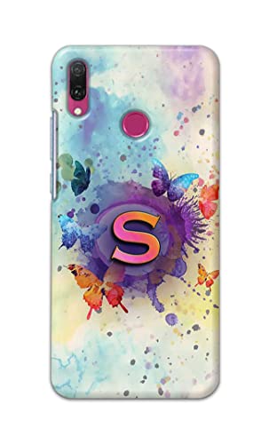 Image of PRINTFIDAA� Printed Hard Back Cover Case for Huawei Y9 2019 Back Cover (Alphabet S) -2808