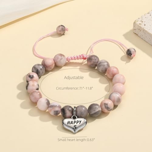 Image of MIXJOY Happy Birthday Gifts for Women, Birthday Braided Beads Bracelet Gifts for Turning Age Daughter Granddaughter Niece