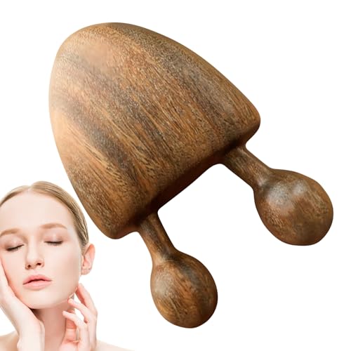 Wooden Massage Tools, Natural Scraping Instrument, 2.56×1.87in Multifunctional Relaxing Device, Ergonomic Handheld Design, Holistic Aid for Facial, Body, Stress, Headache