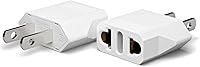 Unidapt EU to US Plug Adapter 2-Pack: Europe to USA Travel Adapter, Secure Type A Converter for Europe, Canada, Mexico