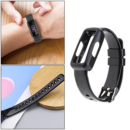 EMSea Watch Strap Compatible with Fitbit Luxe/Inspire HR/Inspire 2/Ace 2/Ace 3 Smartwatch Tracker Replacement Watch Band TPU Wristband Black - Image 4