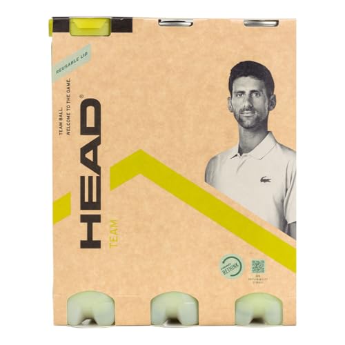 Balles de tennis HEAD Team 1 douzaine haute durabilité pour courts