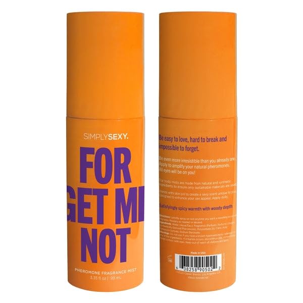 SIMPLY SEXY Forget Me Not Pheromone Body Mist Perfume - Women Cologne & Fragrances - Body Spray with Notes of Natural Orange, Lemon, Coconut, and Pear - 3.35 floz, 99 mL - Image 5