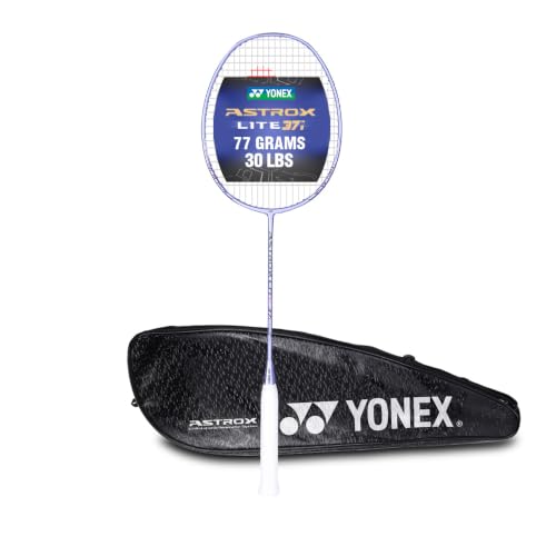 Image of Yonex Graphite Strung Badminton Racquet Astrox Lite 37i (G4, 77 Grams, 30 lbs Tension, Purple)