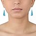 Tagua Nut Earrings Slivers Handmade Fair Trade, Lightweight by Florama Natural Jewelry (Turquoise)