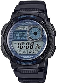 Casio Men's Quartz Watch with Resin Strap, Black, 19.4 (Model: AE-1000W-2A2VCF)
