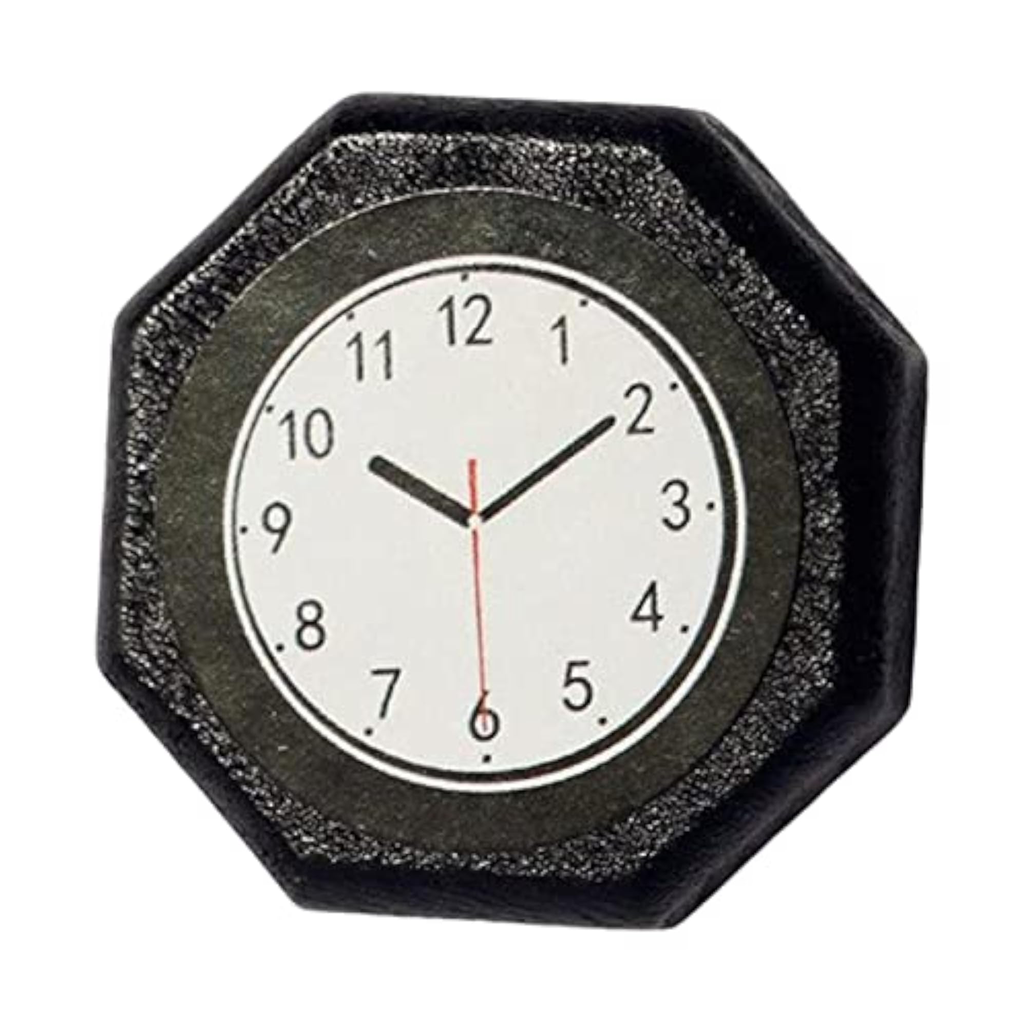 2Pcs Dollhouse Miniature 1:12 Ratio Wall Clock