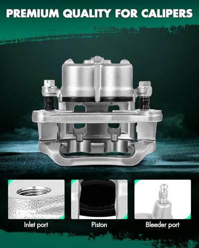 Image of SCITOO 18B5026A Front Left Disc Brake Caliper w /Bracket Fit For Ford For Edge 2007-2010,For Lincoln For MKX 2007-2010, Double Pistons