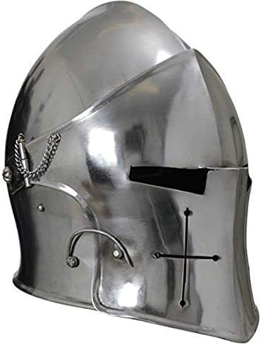 Medival Barbuta Helmet Knights Templar Crusader Armour halloween costume Knights Templar Crusader Armour Helmet (Steel)