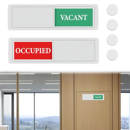 Do Not Disturb Sliding Door Sign, Vacant/Occupied Sign for Bathroom, Home Office, Conference Room