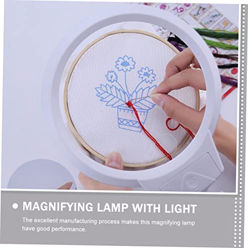 Loupe de table avec lumière LED support pliable lecture artisanat - 3