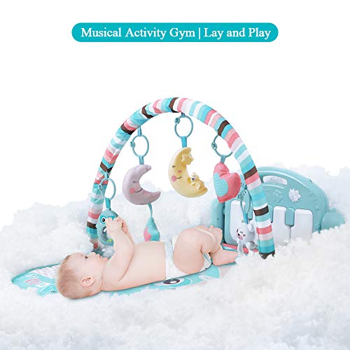 TEMI Baby Gym Toys & Activity Play Mat, Kick and Play Piano Gym Center with Music and Lights, Electronic Learning Toys… - Image 4