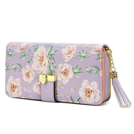 Pomelo Best portemonnee dames veelkleurige gestreepte portemonnee met 12 pasjesvakjes en kleingeld