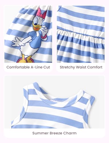 Image of Disney Minnie Mouse Princess Frozen Elsa Stitch Girls Dress Sleeveless & Short Sleeve Casual Summer Clothes Baby to Toddler