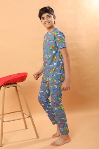 Image of Ninos Dreams Boys Cotton Coord Set /Boys Night Suit /Boys Loungewear /Boys Night Dress