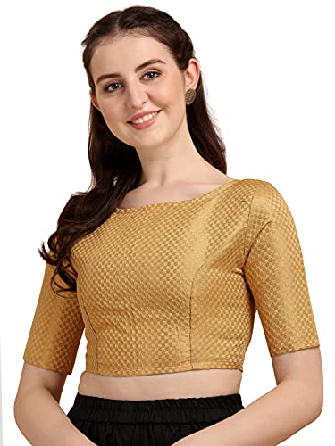 Image of OOMPH! Women's Art Silk Solid Half Sleeve Fitted Blouse Pack of 1
