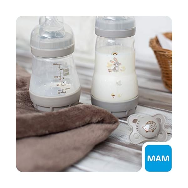MAM Easy Start Anti-Colic Elements Starter Set S, Baby Erstausstattung mit 2 Anti-Colic Flaschen (160 ml & 260 ml) inkl… – Bild 4