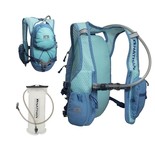 Nathan Hydration Vest with 2 Liter Bladder Included, Running Vest for Men and Women, Running Backpack w/ Smartphone Pocket, One Size Fits Most