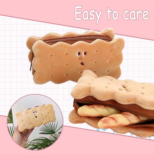 Image of Cute Pencil Case for Kids, Cookies Pencil Bag, Large Capacity Pencil Pouch, Aesthetic Pencil Case Pouch, Preppy Pencil Case for School Students, Stationery Storage Bag