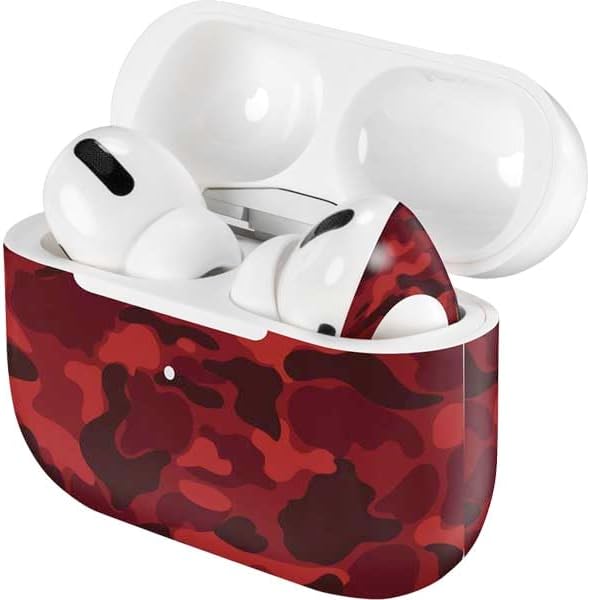 Skinit Decal Audio Skin Compatible with Apple AirPods Pro - Red Street Camo Design