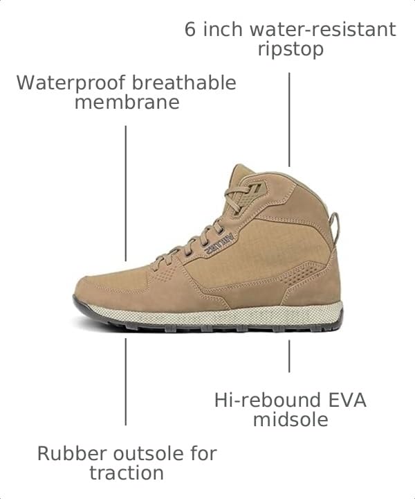 Image of VIKTOS Men's Taculus All-Weather Waterproof Breathable Shoes | Comfortable Range Footwear, Hi-Rebound Eva Midsole