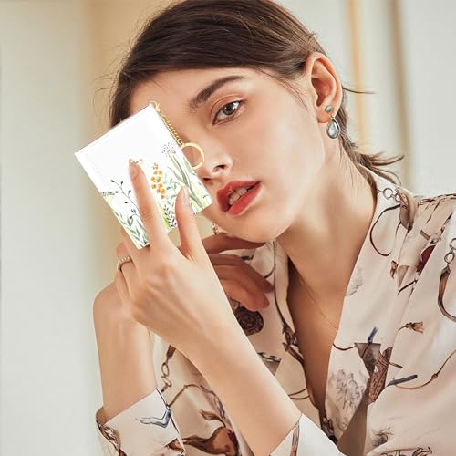 Image of Rouidr Womens Wallet, Small Slim RFID Card Wallets for Women, Cute Front Pocket Trifold Leather Card Organizer with 7 Slots & ID Window, Butterfly Flower