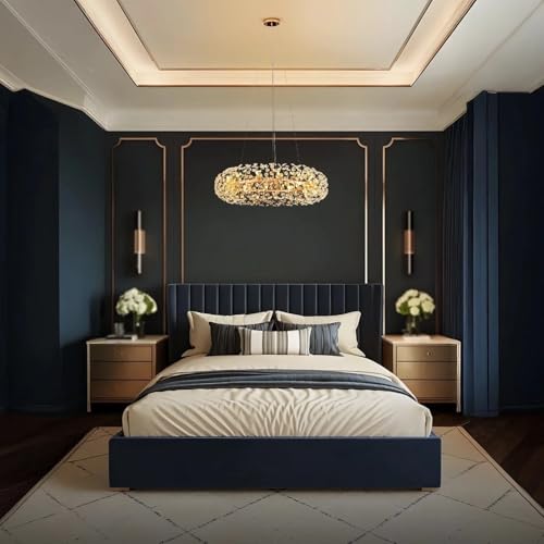 Image of Harold Electricals Modern Golden Radiance Burst Dining Chandelier, Linear Dining Room Light Fixture, Gold Metal Finish, Light Fixture for Living Room, Dining Area & Home Decor- Inbuilt LED (800mm)